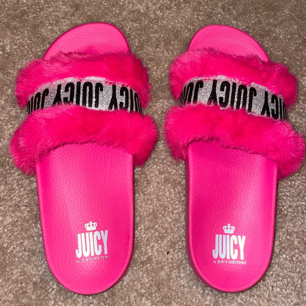 Juicy Couture Hot Pink Slippers